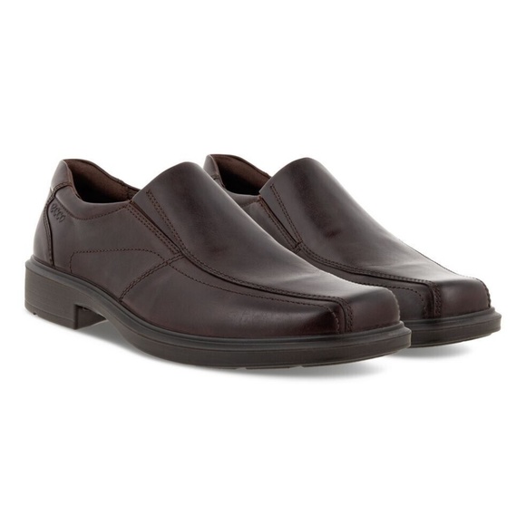 NEW Ecco Helsinki Classic Apron Toe Coffee Slip On Loafers EU 45 /US 11-11.5